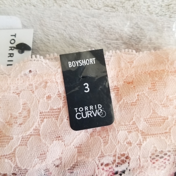 TORRID Wide Lace Trim Boyshort Cotton Veronica Floral Panty NEW Size 3X - Picture 9 of 9